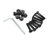 PATIKIL Skateboard Matériel Trousse, 1" Montage Vis Hexagon Tête Boulons Écrous Ensemble avec Clé à Molette pour Longboard Croiseur, Noir
