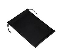 PATIKIL Ski Lunettes Soleil Sac, Microfibre Neige Lunettes Soleils Boîte Couverture Doux Stockage Manche Cordon Serrage Pochette pour Verres Lunetteses Caméra lentille Noir Noir