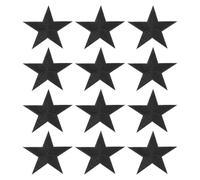 PATIKIL Star Iron-on Patches, 12 Pcs Sew on Star Embroidered Patches Appliques Embellishments pour Clothing Jackets Hat Backpack Repairing Decorations, Black, 3.2" x 3.2"