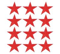 PATIKIL Star Iron-on Patches, 12 Pcs Sew on Star Embroidered Patches Appliques Embellishments pour Clothing Jackets Hat Backpack Repairing Decorations, Red, 3.2" x 3.2"