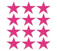 PATIKIL Star Iron-on Patches, 12 Pcs Sew on Star Embroidered Patches Appliques Embellissements pour Clothing Jackets Hat Backpack Repairing Decorations, Rose Red, 3.2" x 3.2"