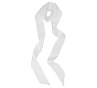 PATIKIL Stylish Ribbon Scarf, Solid Color Skinny Scarf Pure Long Neckerchief Silk Necktie Belts Sash Hair Scarves Headband Ribbon Tie Pour Women, White