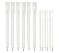 PATIKIL Stylo Colle A Sechage Rapide, Stylo A Bille Colle Blanche A Pointe Fine Fournitures Pour Scrapbooking Pour Activites Creatives Avec Capuchon Et Recharge, 6 Pcs