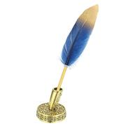 PATIKIL Stylos Plume À Bille En Gros Avec Porte Stylo En Métal Encre Noire Style Vintage Pour Bureau Mariage Signature Bleu Foncé