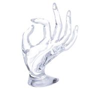 PATIKIL Support bague à Main, Porte-Bijoux à Main, Présentoir à Bagues, Présentoir à Bijoux, Base Lourde pour Support de Bracelet, Décoration de Pièce, Transparent