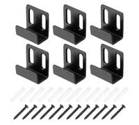 PATIKIL Support de suspendu pour Carrelage 1.6X1.4", 6 Ensemble Attaches à Clips pour Miroir Mural en U, Kit Support Miroir Réglable en Métal en Acier Inoxydable avec Vis, Ton Argenté
