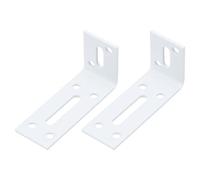 PATIKIL Support d'Étagère Flottante en L Réglable 3 3/20" avec Fente, 2 Pièces Équerre d'Angle Droit en Forme de L pour Étagère en Bois, Meuble, Étagère, Blanc