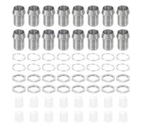 PATIKIL Support Pour Diode Émettrice 5mm, 20 Pcs Support Pour LED En Cuivre Clip Support Montage Douille Capuchon Écrous Pour Lampe Bezel Montage Panneau Affichage LED, Argent