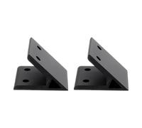 PATIKIL Supports D'Angle de 45 Degrés, 2 Pièces 60X45 mm Accessoires de Profilé D'Extrusion en Aluminium Connecteurs de Joint de Renfort D'Angle pour La Série 3060 (Noir)