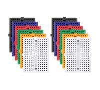 PATIKIL SYB-170 Lot de 12 mini planches d'expérimentation sans soudure 170 points d'attache pour prototype PCB Plaque électronique auto-adhésive, SYB-170, 6 couleurs
