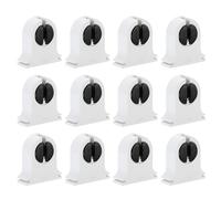 PATIKIL T5 Support de Lumière Fluorescente, 12 Pcs G5 Base de Lampe Douille de Tube Fluorescent LED, 250V Remplacement du Support de Lampe de Type Tournant Non Shunté, 32x30x11mm