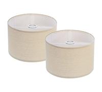 PATIKIL Tambour Lampe Nuances Ensemble œuf 2 12"x12"x8" Linge Lampe Ombre Facile Assemble Abat-jour pour Table Lampes Sol Lampes Pendant Lumière, Crème