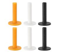 PATIKIL Tee de Golf en Caoutchouc, 6 Pièces 3,5" Supports de Balle d'Entraînement de Golf Stables pour Le Practice de Golf, Support de Balle de Golf pour Tapis de Frappe, Noir/Blanc/Jaune