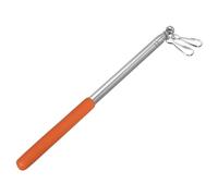 PATIKIL Télescopique Portable Mâts Drapeau, 1,6 M Portable INOX Acier Télescopique Drapeau Pôles Tour Guide Drapeau Pôle, 7 Sections, Orange