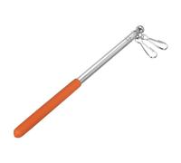 PATIKIL Télescopique Portable Mâts Drapeau, 1M Portable INOX Acier Télescopique Drapeau Pôles Tour Guide Drapeau Pôle, 5 Sections, Orange