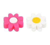 PATIKIL Tennis Raquette Vibration Amortisseur, 2 Paquet Souple Silicone Raquette Choc Absorbeur Corde Amortissement, Clair Rose, Blanc