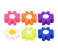 PATIKIL Tennis Raquette Vibration Amortisseur, 6 Paquet Souple Silicone Raquette Choc Absorbeur Corde Amortissement, Clair Blanc, Bleu, Orange, Violet, Jaune, Rose