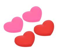 PATIKIL Tennis Vibration Amortisseur, 4 Paquet Forme Coeur Silicone Absorbeur Chocs Raquette Corde Amortissement pour Tennis Racquet, Rouge, Rose