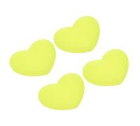 PATIKIL Tennis Vibration Amortisseur, 4 Paquet Forme Coeur Silicone Absorbeur Chocs Raquette Corde Amortissement pour Tennis Racquet, Jaune