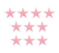 PATIKIL Thermocollant Correctifs, 10 Paquet 5 Étoile Coudre Brodé Correctifs Appliques Embellissements pour Vêtements Vestes Chapeau Sac Dos Réparation Décorations, Lumière Rose