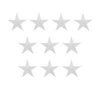 PATIKIL Thermocollant Correctifs, 10 Paquet 5 Étoile Coudre Brodé Correctifs Appliques Embellissements pour Vêtements Vestes Chapeau Sac Dos Réparation Décorations, Blanc