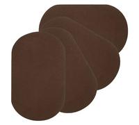 PATIKIL Thermocollant Correctifs, 4pcs 7x4 pouce Coude Genou Velours Correctifs Réparation Correctifs Trousse pour Vêtements Pantalons Chemises Vestes Raccommodage, Lumière Café