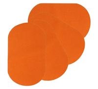 PATIKIL Thermocollant Correctifs, 4pcs 7x4 pouce Coude Genou Velours Correctifs Réparation Correctifs Trousse pour Vêtements Pantalons Chemises Vestes Raccommodage, Orange-jaune