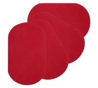 PATIKIL Thermocollant Correctifs, 4pcs 7x4 pouce Coude Genou Velours Correctifs Réparation Correctifs Trousse pour Vêtements Pantalons Chemises Vestes Raccommodage et Décoration, Rouge