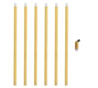 PATIKIL Tige D'Extension Filetée, 6 Ensembles 12" M10 x 1mm Filetage Fin Tige Lampe Avec Raccord Tige Lampe, Adaptateur Plafond Incliné Pour suspendu Lumière Îlot Lustre, Bronze Foncé