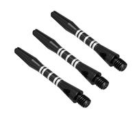 PATIKIL Tiges de Fléchettes 35mm/1,4 Pouces, Lot de 3 Tiges en Aluminium Filetées 2BA, Accessoires de Fléchettes pour Pointe en Acier, Noir