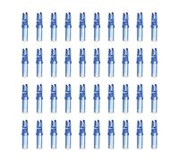 PATIKIL Tir Arc Flèche Encoches 6.2mm 0.244", 40 Paquet Insére Flèche Encoche Remplacement pour Tournage, Clair Bleu