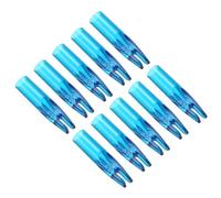 PATIKIL Tir Arc Flèche Encoches 6mm 0.236" Intérieur Dia., 60 Paquet Colle sur Flèche Encoche Remplacement pour Tir, Bleu Clair