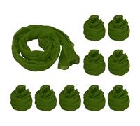 PATIKIL Tissu pour Fleurs en Nylon, 10 Pièces de Tissu en Maille de Nylon pour Fabriquer des Fleurs en Tissu Extensible pour les Mariages, les Loisirs Créatifs, Vert Armée