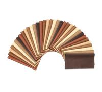 PATIKIL Tissus en Coton, 35 Pièces de 4 X 4 Pouces de Carrés de Tissu Pré-Découpés de Couleur Unie pour La Couture, Le Patchwork, Les Loisirs Créatifs, Marron