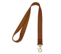 PATIKIL Tour de Cou, 1 Ensemble de Long Tour de Cou pour Badge D'Identification avec Mousqueton pour Enseignants, Femmes, Hommes, Porte-Clés, Sangle de Tour de Cou, Marron