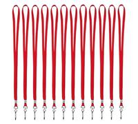 PATIKIL Tours de Cou, 100 Pcs Tours de Cou en Vrac avec Mousqueton Pivotant pour Porte-Badge, Étiquette Nominative, Clés, Bureau, Enseignants, Entreprise, Rouge