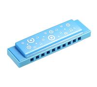 PATIKIL Translucent Harmonica Assortis Couleurs 10 Trous Bleu ABS Harpe Bouche pour Éducation Musical Instruments Débutants Adultes Professionnels