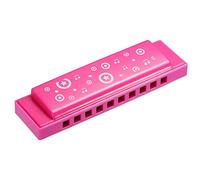 PATIKIL Translucent Harmonica Assortis Couleurs 10 Trous Rose ABS Harpe Bouche pour Éducation Musical Instruments Débutants Adultes Professionnels