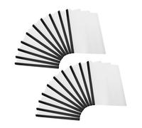 PATIKIL Transparent Rapport Couvercles avec Coulissant Barre, 20 pcs 15mm Coulissante-Poignée Reprise Couverture 135 Feuilles Capacité, A4 Présentation Dossiers pour Fichier, Noir