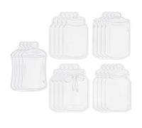 PATIKIL Transparent Séché Fleur Marque-pages, 40 pcs Clair Pressé Fleur Marque-page Souhait Bouteille Autocollant pour DIY Fleur Page Agrafes Signet, Style 2