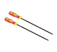 PATIKIL Tronçonneuse Chaîne Affûtage Lime, 2 Paquet 7/32-pouce (5.5 mm) Rond Chaîne Scie Aiguiseur Fichier avec Plastique Poignée pour Tronçonneuse, Rouge Jaune