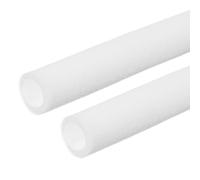 PATIKIL Tube D'Isolation En Mousse Pour Tuyau, 2 Pack Couverture Thermique En Mousse Pour Tuyau Exterieur Enveloppe De Tuyau 1-1/8" (28mm) ID x 1-1/2" (38mm) OD x 6.6 ft pour Handle, Blanc