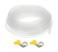 PATIKIL Tuyau En PVC Vinyle, 3/8"ID x 1/2"OD Tube Plastique Transparent Flexible Avec 2 Colliers De Serrage, Tuyau Pour Usages Multiples Industriel Vinyle Aquarium, 33FT