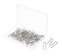 PATIKIL U Broches 100Pcs Ornementation Acier Aiguille Blocage Fourchette Épingle pour Artisanat Tissu Couture Argent