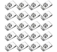PATIKIL U-Style Lot de 20 écrous à clipser M6-1 Standard Extruded U Type U Fixations Hardware Écrous pour Automotive Métal Voitures Motos Argent