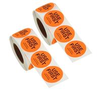 PATIKIL Use First autocollants 1.5 Pouce, 1000 Pièces Étiquettes de Contrôle des Stocks de Services Alimentaires pour Entrepôt de Cuisine de Restaurant, Orange