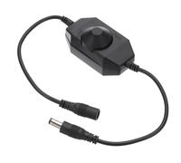 PATIKIL Variateur De Bande LED, DC 9-24V PWM Rotatif DC Câble Inline Contrôleur De Luminosité Ajustable Pour Bande LED Rope Light 5050 3528 2835 5630, Noir