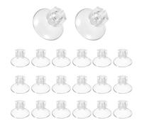 PATIKIL Ventouses avec Écrou Vis M6 x 6 0.8"(20mm), 20 Set PVC Plastique Transparent Adhésif Puissant Support Ventouse Pad pour Window Glass Mirror Wall Door Kitchen Bathroom