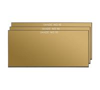 PATIKIL Verre De Soudage Doré Teinte 10, Pack De 3 2" x 4.25" Filtre Durci Verre Assombrissant pour Masque De Soudage Lentille De Remplacement pour Couvre-Masque De Soudage