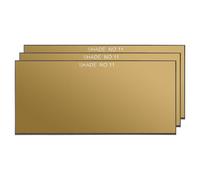 PATIKIL Verre De Soudage Doré Teinte 11, Pack De 3 2" x 4.25" Filtre Durci pour Casque De Soudage Verre Assombrissant pour Remplacement De Lentille De Casque De Soudage